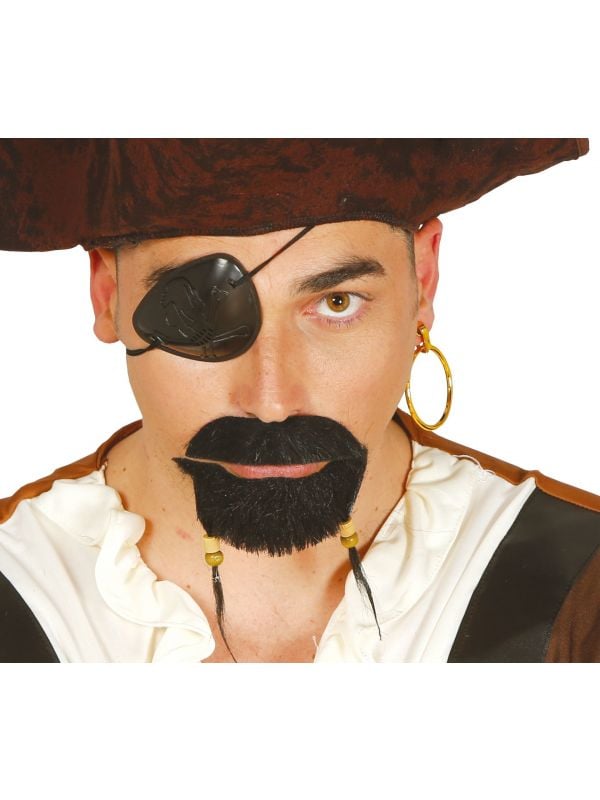 Piraten ooglap en oorbel setje