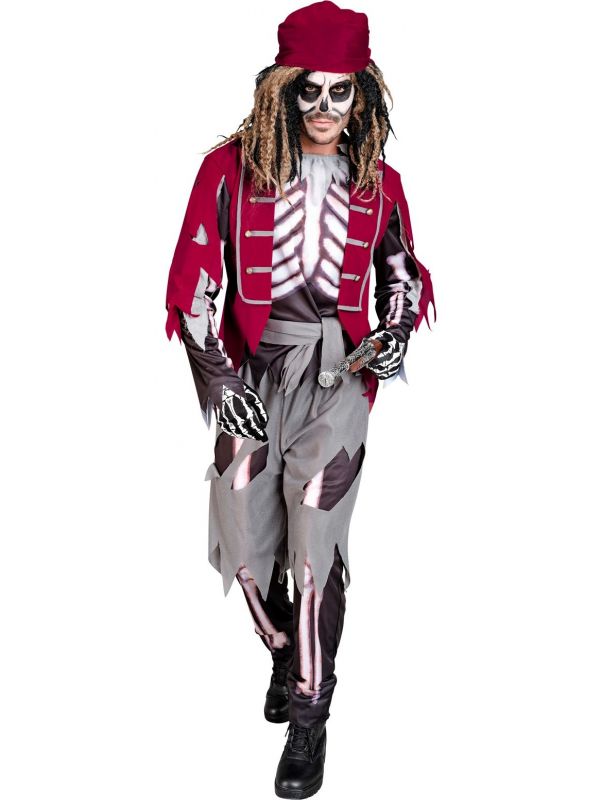 Piraten skull halloween kostuum mannen