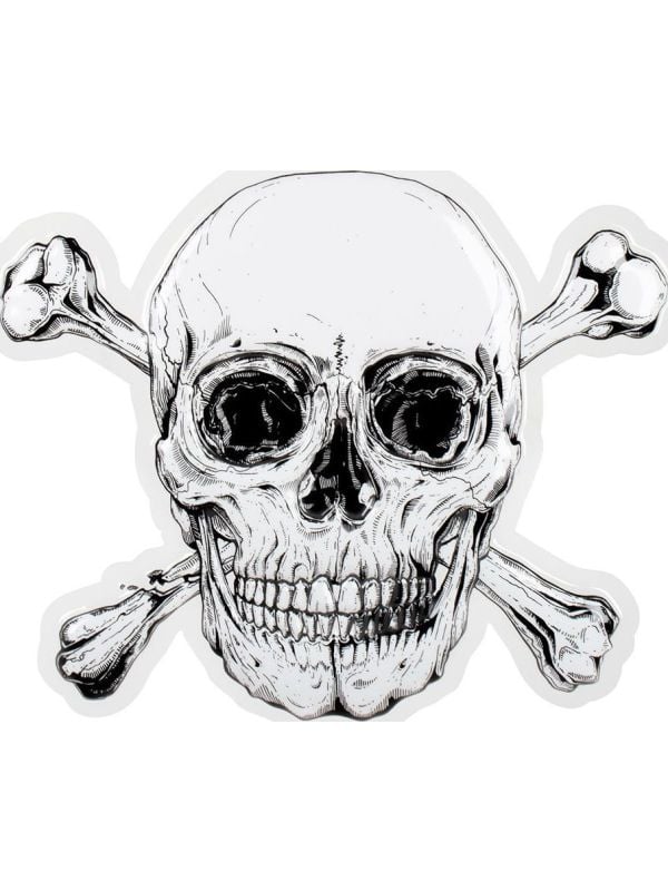 Piraten thema muurdecoratie doodskop