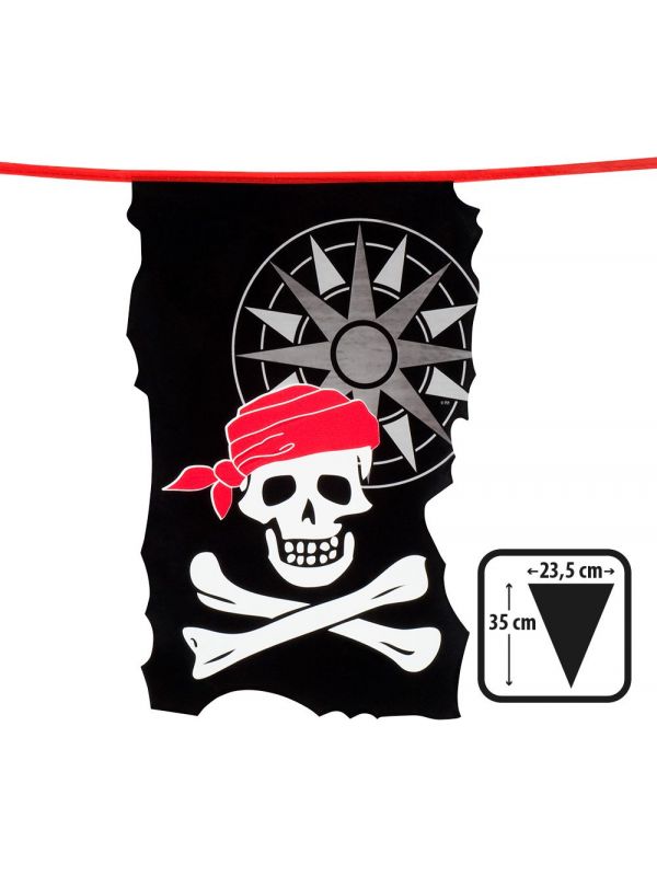 Piraten vlaggetjes met doodshoofd