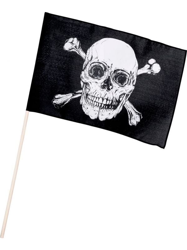 Piraten zwaaivlag met schedel