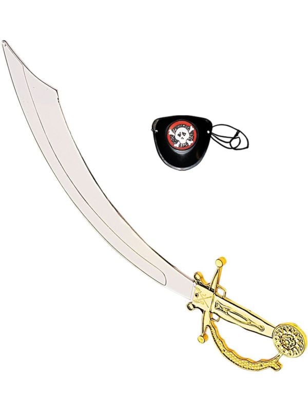 Piraten zwaard met ooglap