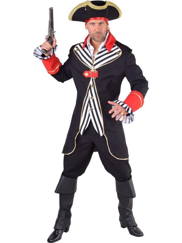 Piratenkapiteins jas zwart heren main product photo