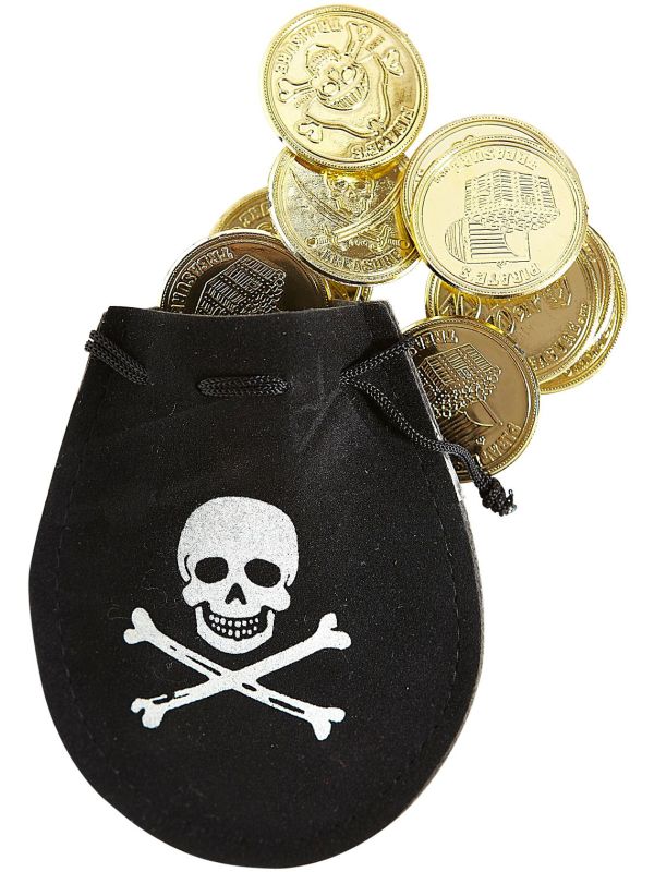 Piratenzakje met muntstukken