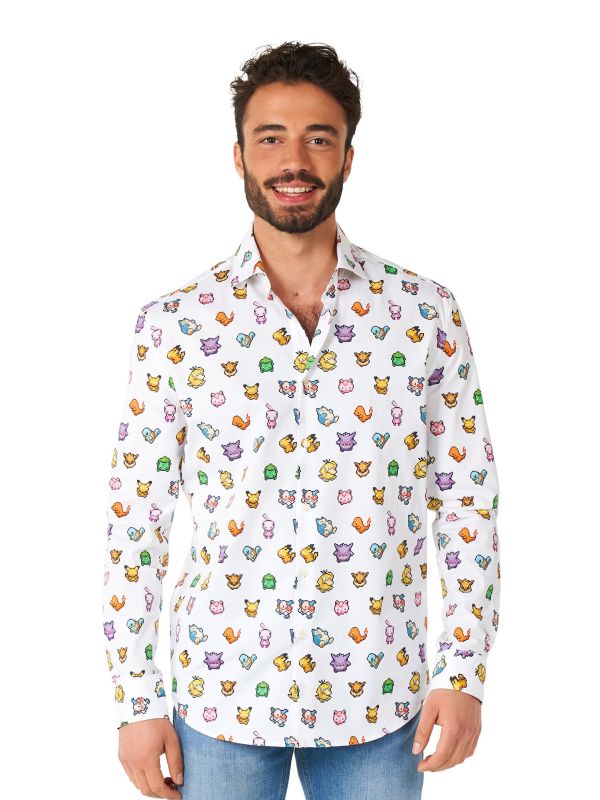 Pixel Pokémon shirt Heren Opposuits