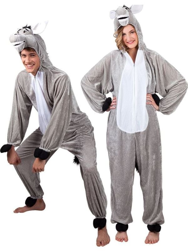 Pluche ezel onesie unisex