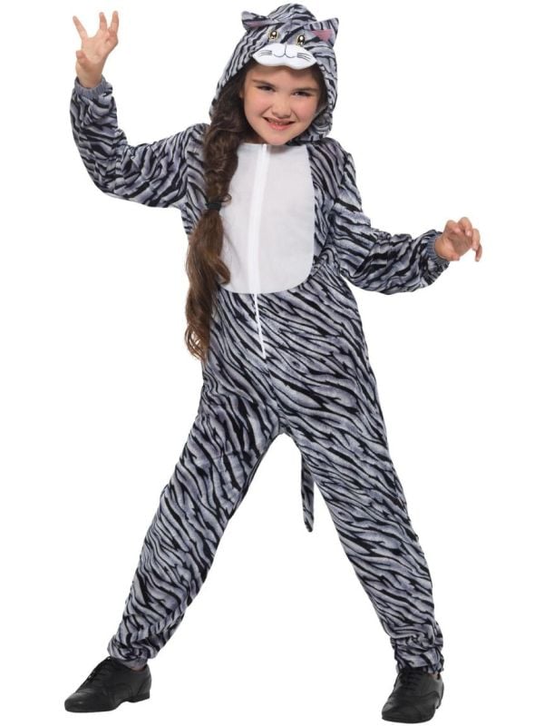 Pluche katten kind onesie