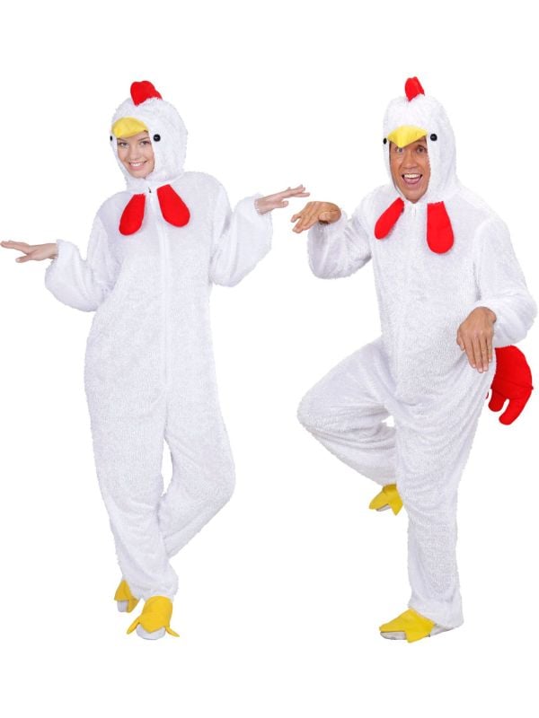 Pluche kippen onesie