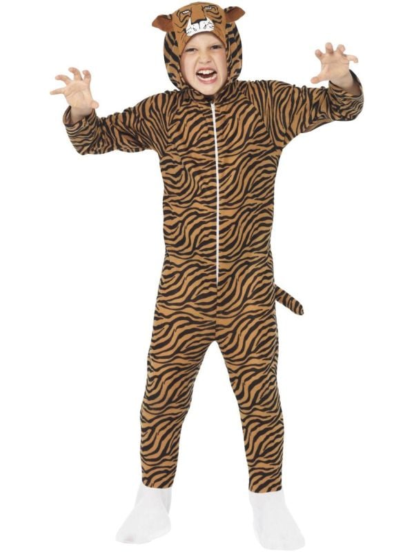 Pluche tijger kind onesie