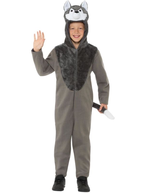Pluche wolf kind onesie
