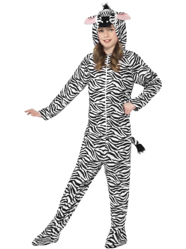 Pluche zebra kind onesie