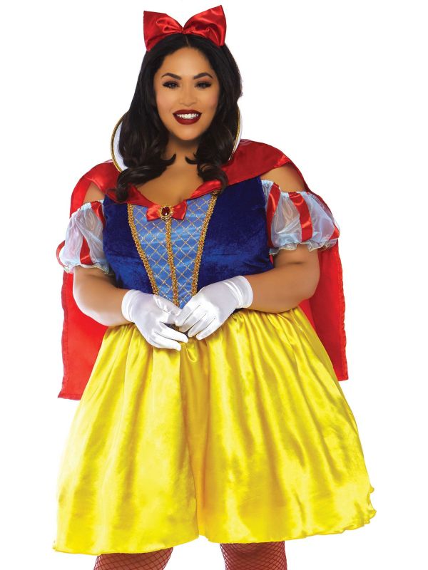 Plus size sneeuwwitje jurk main product photo