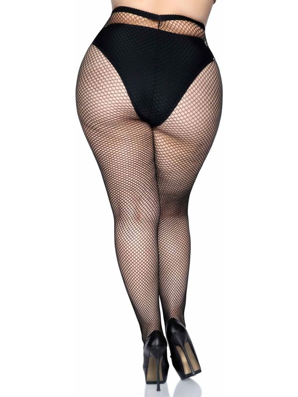 Plus size visnet panty zwart