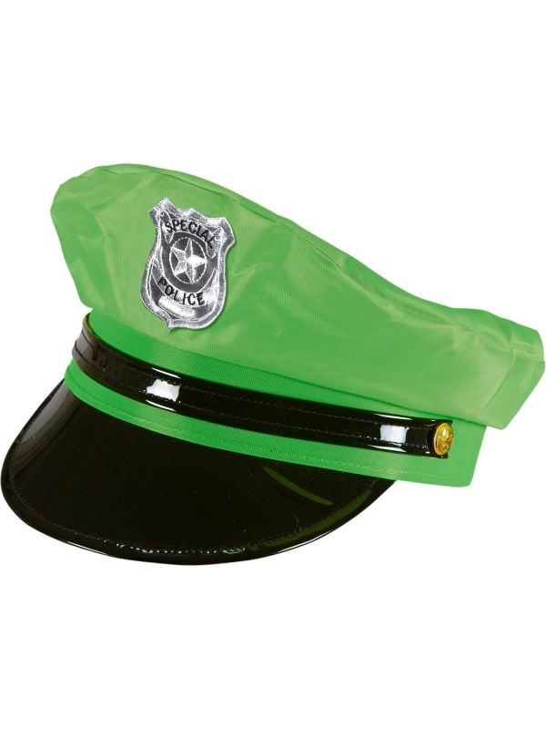 Politie pet neon groen