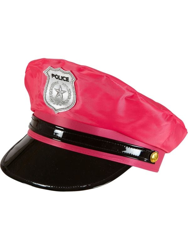 Politie pet neon roze