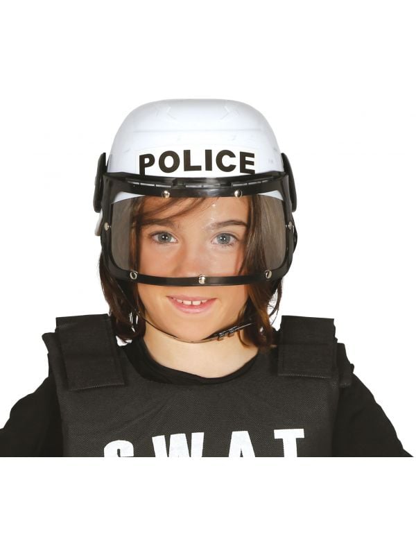 Politiehelm met gezichtsbeschermer