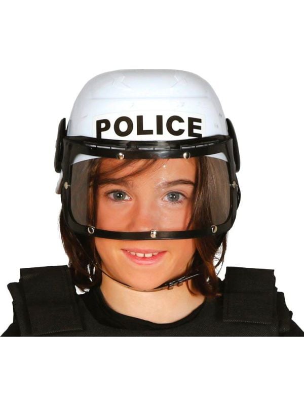 Politiehelm met gezichtsbeschermer