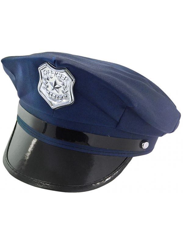 Politieman pet blauw