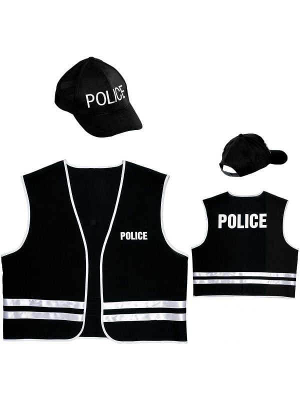 Politiepak vest met cap