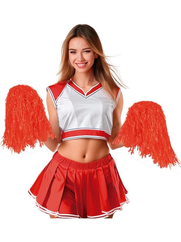 Pom pom cheerleader rood