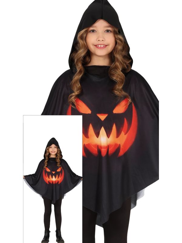 Pompoen poncho halloween kind main product photo