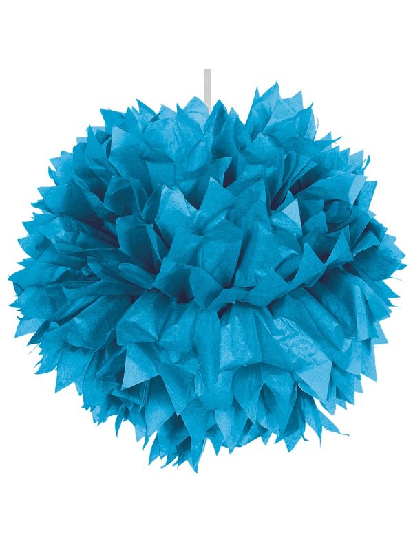 Pompom hanger azuur blauw 30cm