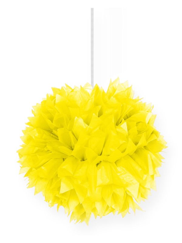 Pompom hanger geel 30cm