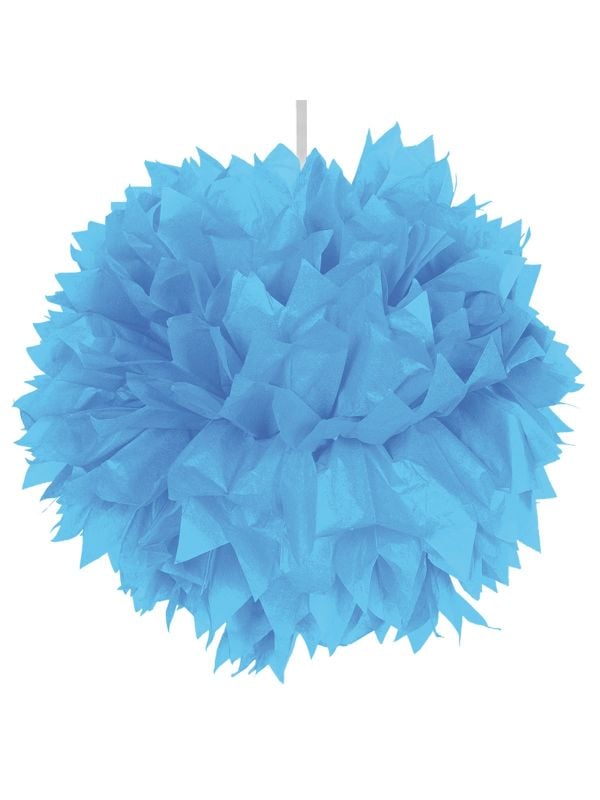 Pompom hanger lichtblauw 30cm