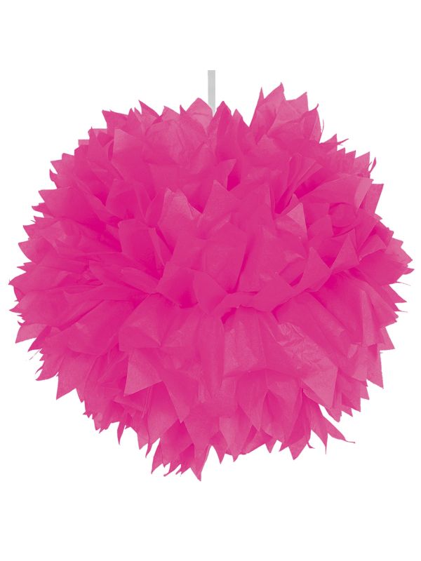 Pompom hanger magenta roze 30cm