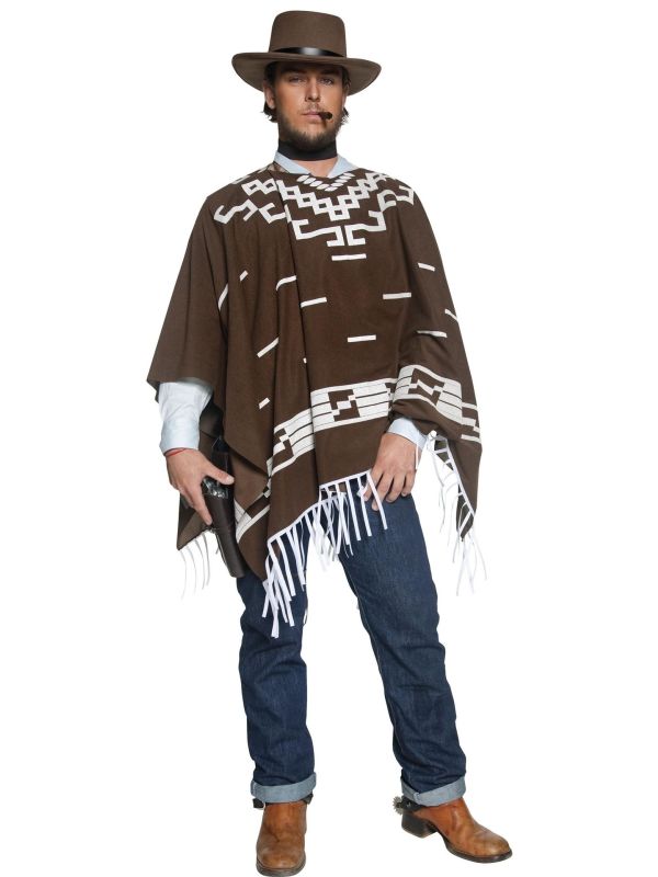 Poncho cowboy mannen