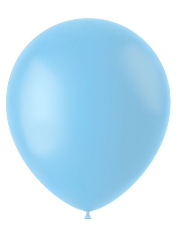 Powder blauwe mat ballonnen 50 stuks