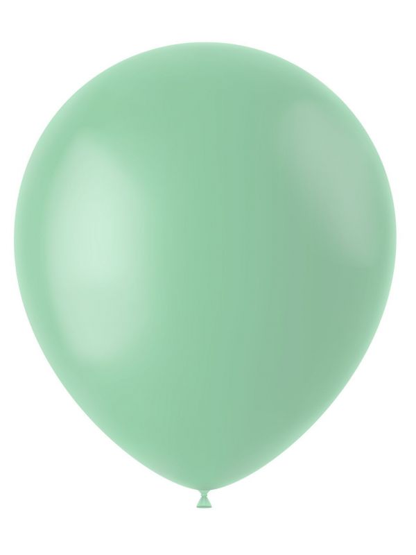 Powder groene mat ballonnen 100 stuks