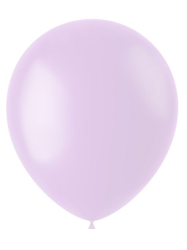 Powder lila mat ballonnen 50 stuks
