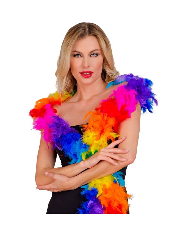 Pride boa lange veren regenboog main product photo