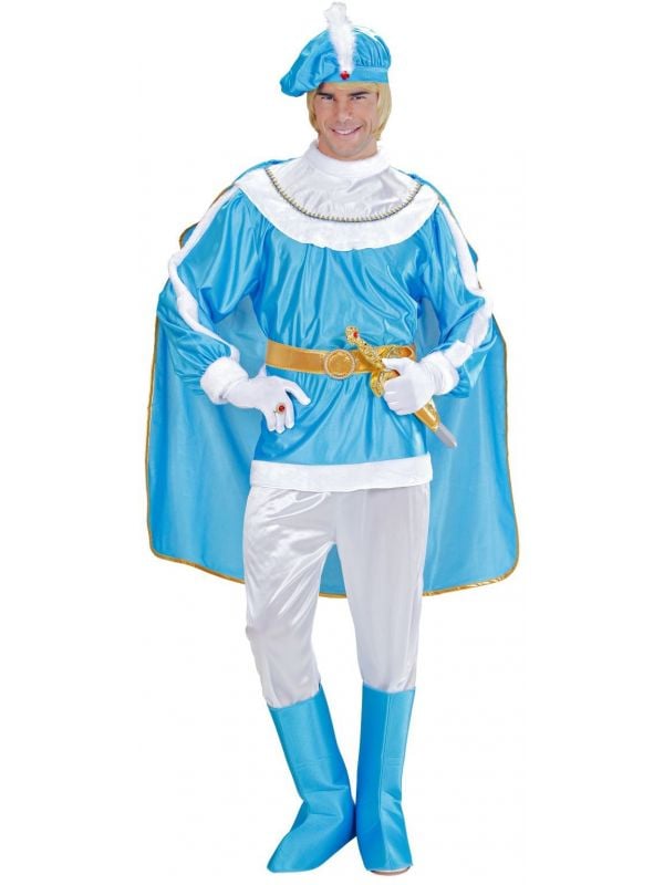 Prins kostuum blauw