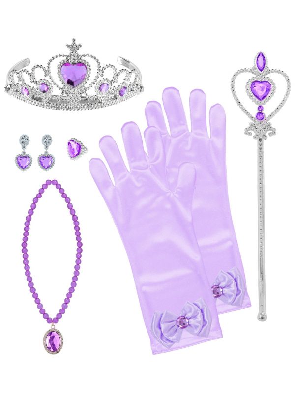 Prinses accessoire set Maribel paars