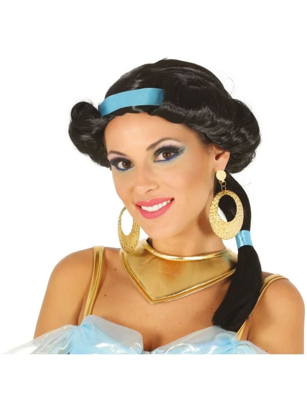 Prinses Yasmin pruik met lint