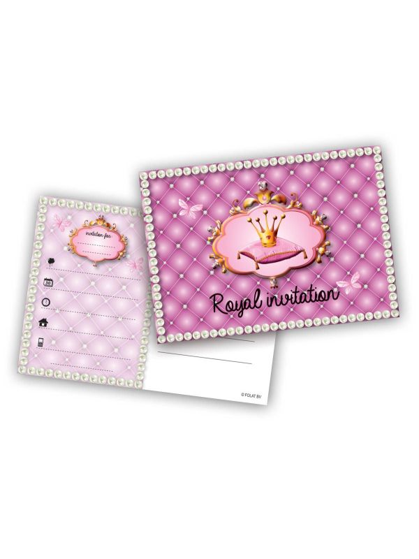 Prinsessen uitnodigingskaarten main product photo