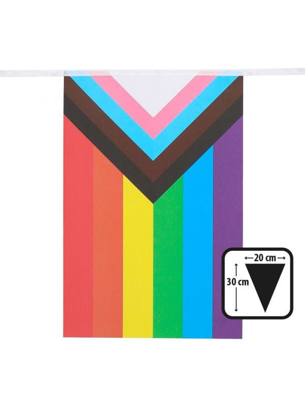 Progress regenboog vlaggenlijn