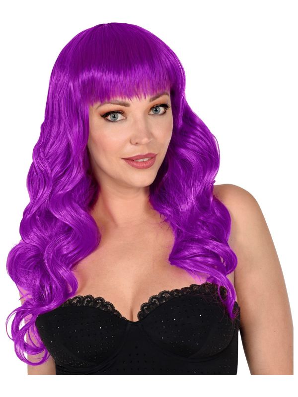 Pruik bella paars vrouwen main product photo