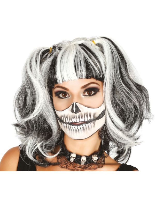 Pruik Gothic met staartjes main product photo