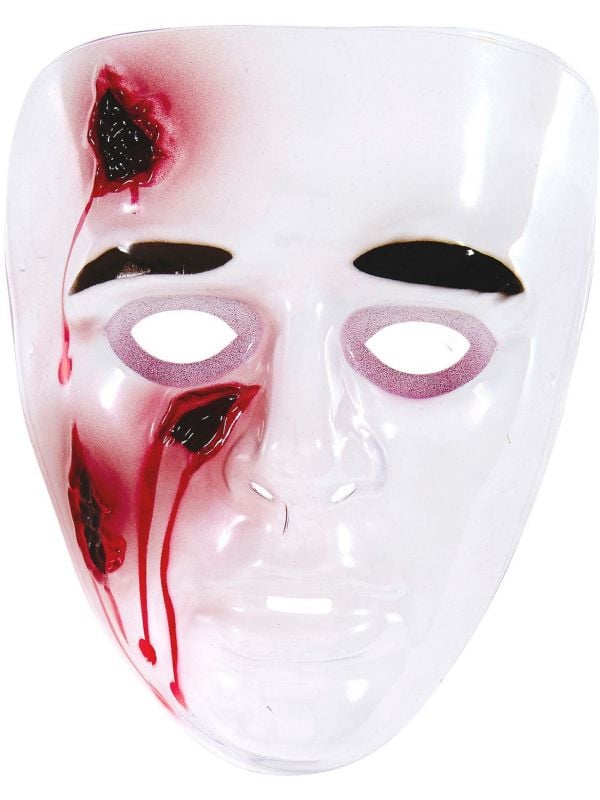Psychopaten masker met snijwonden