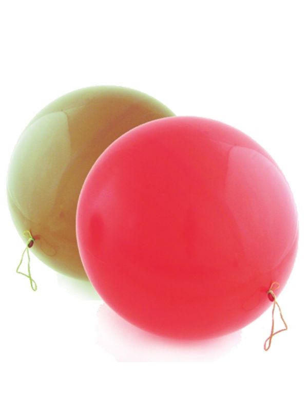 Punch ballonnen rood groen 2 stuks