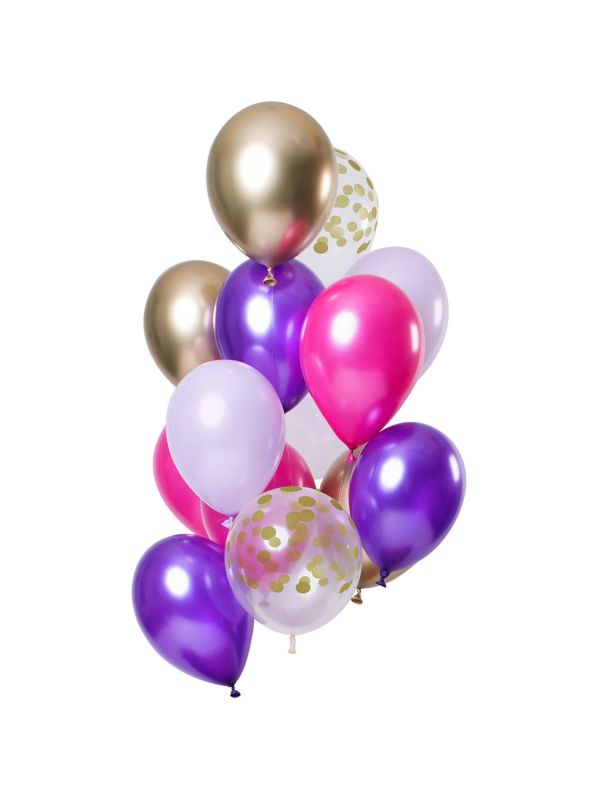 Purple posh party ballonnen 12 stuks