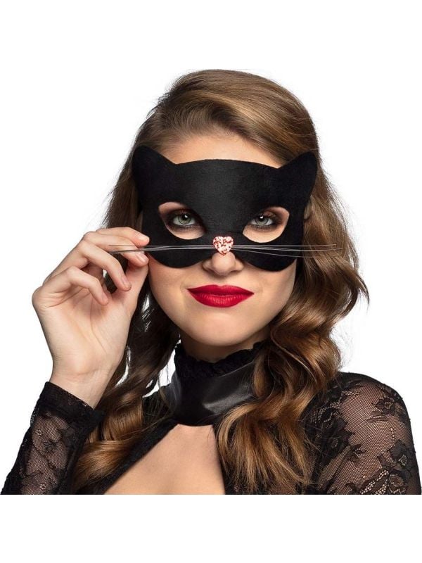 Pussycat oogmasker zwart