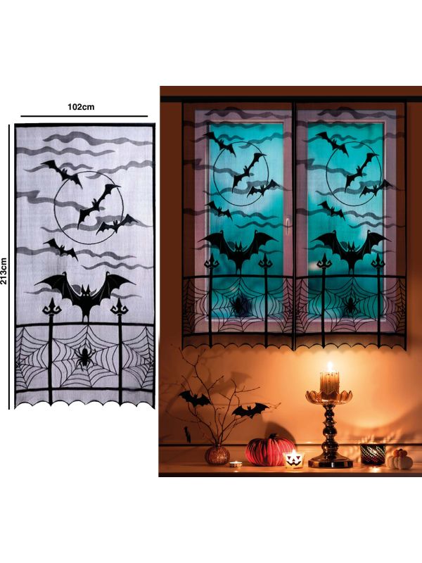 Raamdecoratie griezelig kasteel halloween main product photo