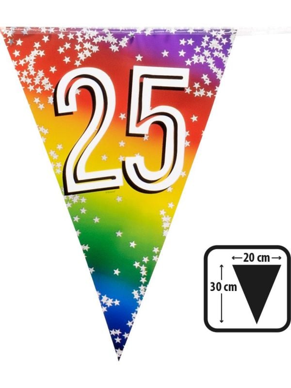 Rainbow vlaggenlijn verjaardag 25 jaar