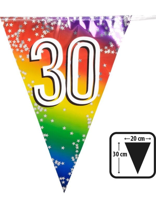 Rainbow vlaggenlijn verjaardag 30 jaar