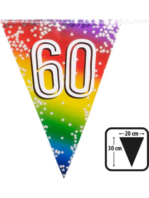 Rainbow vlaggenlijn verjaardag 60 jaar