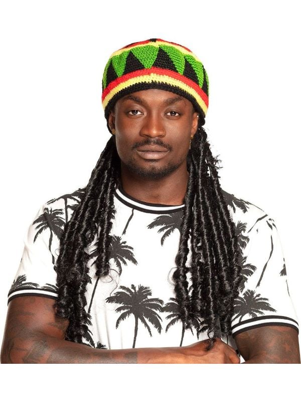 Rasta muts met dreadlocks